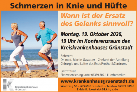 Schmerzen in Knie und Hüfte - Wann ist der Ersatz des Gelenks sinnvoll?